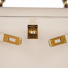 Load image into Gallery viewer, Kelly 25 Sellier Bag Craie Epsom Leather with Gold Hardware