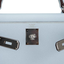 Load image into Gallery viewer, Kelly Sellier 28 Bag Blue Brume Epsom Leather with Palladium Hardware
