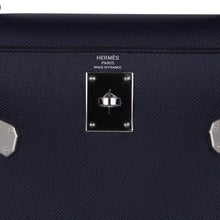 Load image into Gallery viewer, Kelly 28 Bag Blue Indigo Sellier Epsom Palladium Hardware New/Box