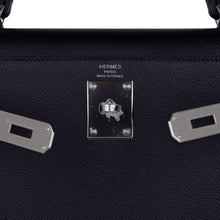 Load image into Gallery viewer, Kelly 28 Sellier Bag Black Epsom Leather with Palladium Hardware