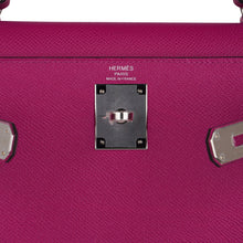 Load image into Gallery viewer, Kelly 28 Sellier Bag Rose Pourpre Epsom Leather with Palladium Hardware