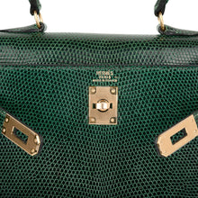 Load image into Gallery viewer, Vintage Kelly 20 Sellier Mini Vert Moyen Lizard Gold Hardware