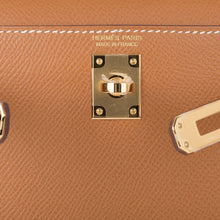 Load image into Gallery viewer, Mini Kelly 20 Bag Sellier Gold Epsom Leather with Gold Hardware