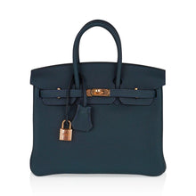 Load image into Gallery viewer, Special Order HSS Birkin 25 Bag Vert Cypress Togo Leather with Rose Gold Hardware