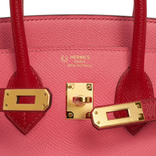 Load image into Gallery viewer, Birkin 25 HSS Bag Rose Azalee Rouge Casaque Epsom Gold Hardware