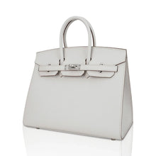 Load image into Gallery viewer, Birkin Sellier 25 Bag Gris Pale Epsom Leather with Palladium Hardware