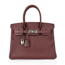 Load image into Gallery viewer, Birkin 30 Bag Bordeaux Epsom Palladium Hardware