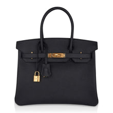 Load image into Gallery viewer, Birkin 30 Bag Black Gold Hardware Epsom Leather New w/ Box