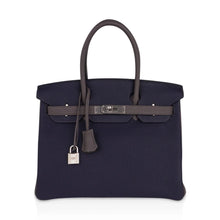 Load image into Gallery viewer, Special Order HSS Birkin 30 Bag Blue Nuit &amp; Etain Togo Leather with Brushed Palladium Hardware