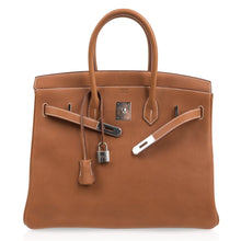 Load image into Gallery viewer, Limited Edition Birkin 35 Bag Fauve Barenia Faubourg Leather with Palladium Hardware