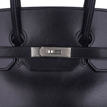Load image into Gallery viewer, Birkin 35 Bag Black Box Palladium Guilloche Hardware