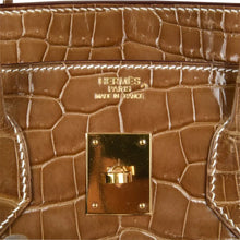 Load image into Gallery viewer, Birkin 35 Bag Ficelle Porosus Crocodile Gold Hardware