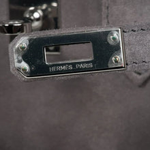 Load image into Gallery viewer, Birkin 25 Bag Gris Fume Doblis Suede with Palladium Hardware
