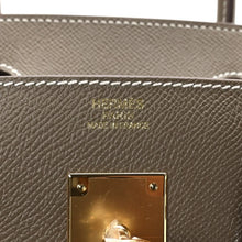 Load image into Gallery viewer, Birkin Sellier 30 Etoupe Epsom Quilted Epsom Leather