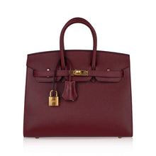 Load image into Gallery viewer, Birkin 25 Bag Sellier Rouge H Gold Hardware Veau Madame Leather