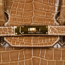 Load image into Gallery viewer, Birkin 35 Bag Ficelle Porosus Crocodile Gold Hardware