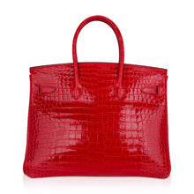Load image into Gallery viewer, Birkin 35 Bag Braise Porosus Crocodile with Gold Hardware