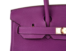 Load image into Gallery viewer, Birkin 30 Bag Anemone Togo Gold Hardware Exotic Purple Beauty