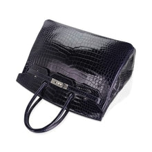 Load image into Gallery viewer, Birkin 35 Bag Blue Marine Porosus Crocodile with Palladium Hardware