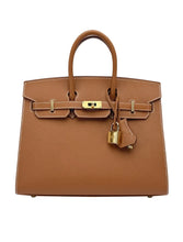 Load image into Gallery viewer, Birkin Gold Tan Togo Leather 25cm Togo calfskin leather Gold accessories