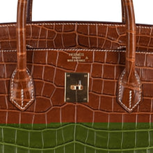 Load image into Gallery viewer, Birkin 40 Bag Rare Fauve Matte Porosus Crocodile Gold Hardware