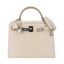 Load image into Gallery viewer, Kelly 28 Bag Sellier Craie Epsom Leather with Palladium Hardware