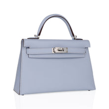 Load image into Gallery viewer, Kelly 20 Mini Sellier Bag Blue Brume Epsom Leather Gold Hardware