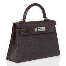 Load image into Gallery viewer, Kelly 20 Bi-Color Mini Sellier Bag Havane / Etrusque Chevre Palladium