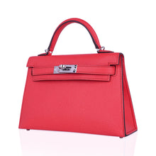 Load image into Gallery viewer, Mini Kelly 20 Bag Sellier Rose Texas Epsom with Palladium Hardware