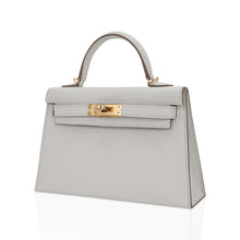 Load image into Gallery viewer, Mini Kelly 20 Bag Sellier Mushroom Chevre with Gold Hardware