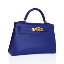 Load image into Gallery viewer, Kelly 20 Mini Sellier Bag Blue de Royal Chevre Leather Gold Hardware