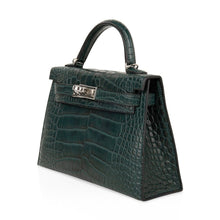 Load image into Gallery viewer, Kelly 20 Mini Sellier Bag Vert Cypress Matte Alligator Palladium