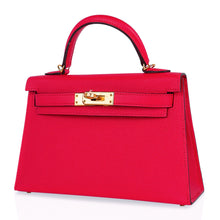Load image into Gallery viewer, Kelly 20 Mini Sellier Bag Rose Extreme Epsom Gold Hardware New w/Box