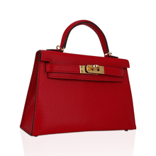 Load image into Gallery viewer, Kelly Sellier 20 Mini Rouge de Coeur Bag Chevre Leather Gold Hardware