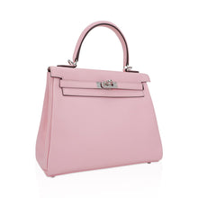 Load image into Gallery viewer, Kelly 25 Bag Rose Sakura Swift Leather with Palladium Hardware
