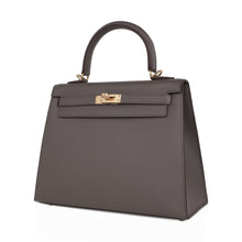 Load image into Gallery viewer, Kelly Sellier 25 Bag Etain Gold Hardware Epsom Leather New