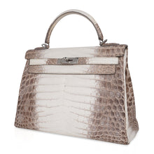 Load image into Gallery viewer, Limited Edition Kelly 32 Bag in Himalaya Crocodile with Palladium Hardware