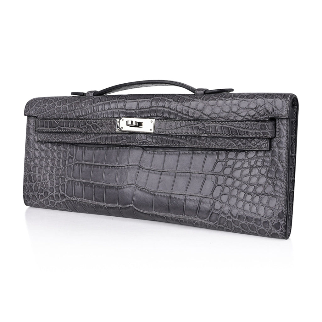 Kelly Cut Bag Gris Paris Grey Matte Alligator Palladium VERY rare