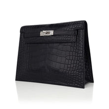 Load image into Gallery viewer, Limited Edition Kelly Danse Bag Matte Black Crocodile