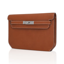 Load image into Gallery viewer, Kelly Depeches 25 Pouch Fauve Galop D’Vache Palladium Hardware