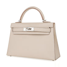 Load image into Gallery viewer, Kelly 20 Mini Sellier Bag Craie Epsom Leather Palladium Hardware New w/Box
