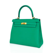 Load image into Gallery viewer, Kelly Retourne 25 Bag Menthe Togo Gold Hardware New w/Box
