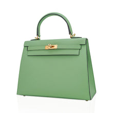Load image into Gallery viewer, Kelly 25 Sellier Bag Vert Criquet Epsom Leather with Gold Hardware