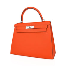 Load image into Gallery viewer, Kelly 28 Sellier Bag Feu Epsom Leather Palladium Hardware