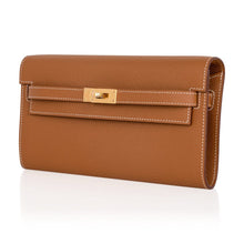 Load image into Gallery viewer, Kelly Classique To Go Wallet Gold Epsom Gold Hardware New w/Box