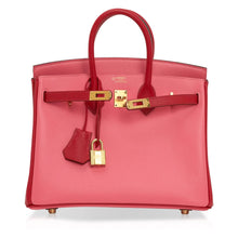 Load image into Gallery viewer, Birkin 25 HSS Bag Rose Azalee Rouge Casaque Epsom Gold Hardware