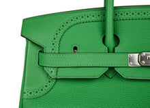 Load image into Gallery viewer, Birkin 35 Bag Ghillies Limited Edition Bamboo Palladium Hardware