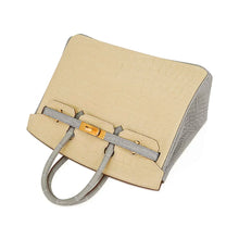 Load image into Gallery viewer, Special Order HSS Birkin 25 Bag in Matte Alligator Vanille and Gris Pearl Alligator with Brushed Gold Hardware