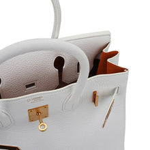 Load image into Gallery viewer, Special Order HSS Birkin 30 Bag White &amp; Orange Clemence Leather with Rose Gold Hardware