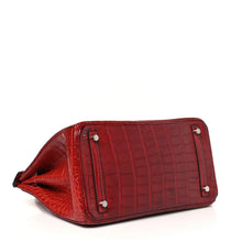 Load image into Gallery viewer, Birkin 30 Rouge Matte Alligator Gold Hardware